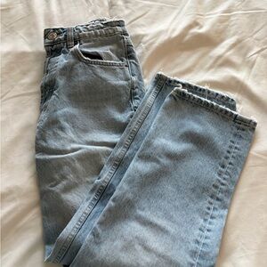 Zara High Rise Straight Leg Jeans
